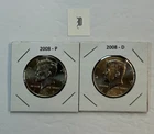 2008 P & D UNC Clad Kennedy Half Dollar Set in CB Flips -Free Shipping - D2