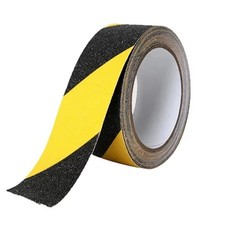 Black And Yellow Hazard Tape Roll Self Sticky Safety Reflective Floor