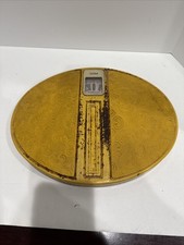 Vintage Bathroom Scale Sears Yellow Vinyl Oval Retro Works