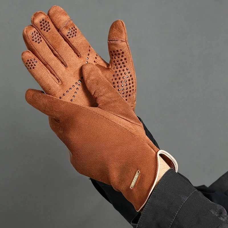 Men’s Winter Touchscreen Gloves Suede Fleece Warm Non-Slip Cycling Driving
Opens in a new window or