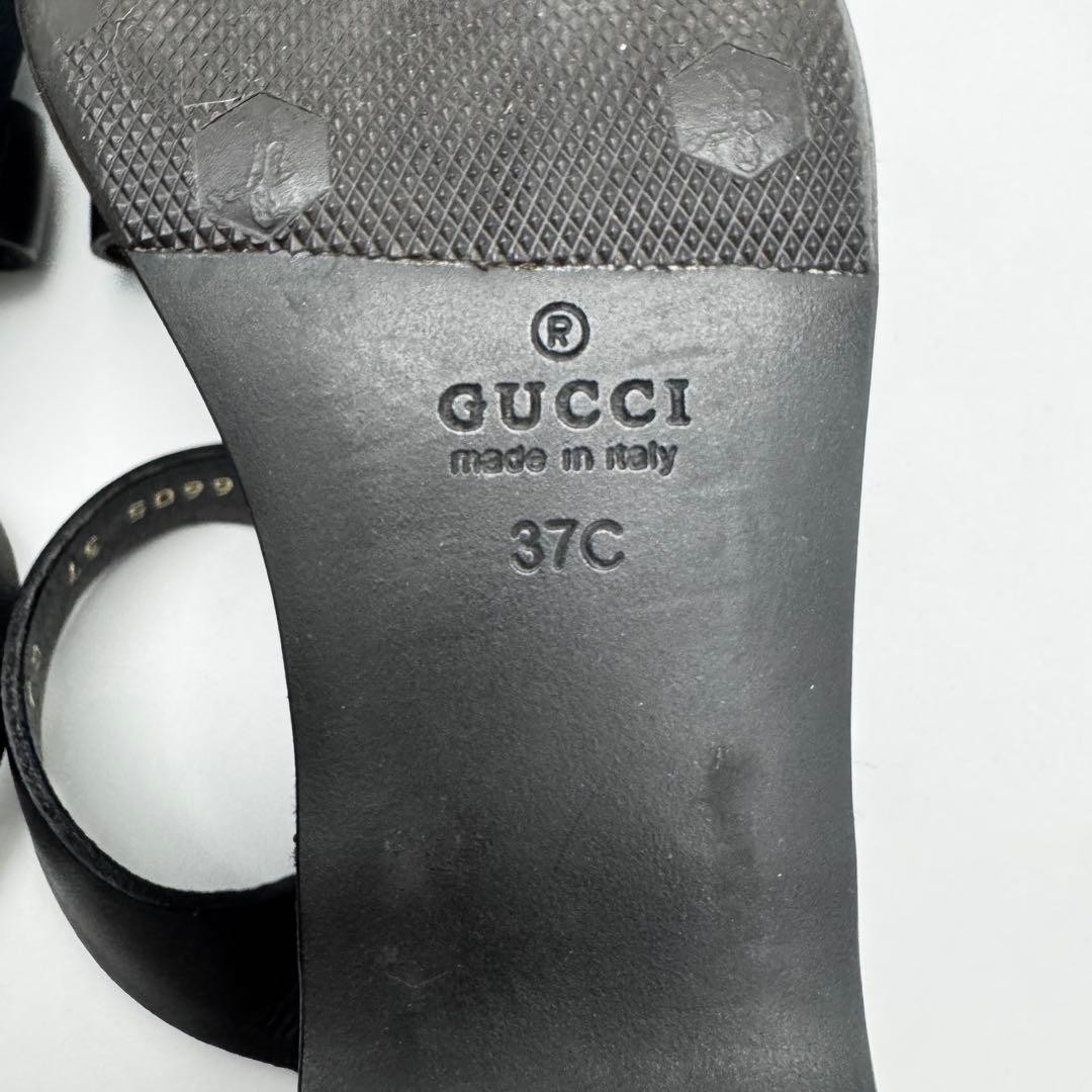 GUCCI Mules Sandals Heel GG Leather Black EU37/US7 116129c thumbnail 8