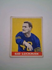 1948 Leaf - Sid Luckman #1 Yellow Background (RC)