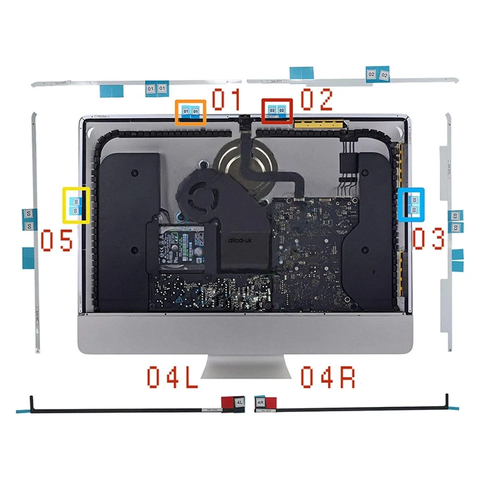 NEW Set for iMac 21,5" A1418 LCD Display Klebestreifen Kleber Adhesive Tape - Bild 4 von 4
