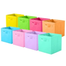 Storage Bins, Foldable Fabric Storage Cubes And Cloth Storage Organizer Drawe...
