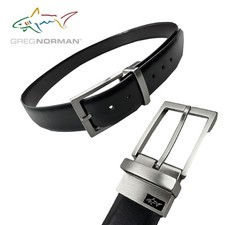 Greg Norman Reversible Leather Golf Belt Black/Brown - NEW! 2025