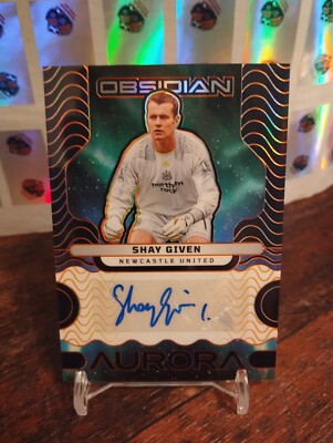 Shay Given /99 Auto Panini Obsidian Aurora Newcastle United Legend
