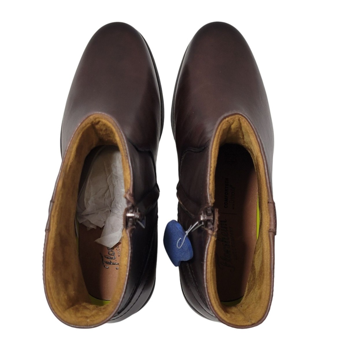 Florsheim Midtown Boot Zip Plain Toe Mens Size 11 D Brown Genuine