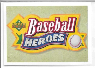 1992 Upper Deck TED WILLIAMS BASEBALL HEROES unnumbered HEADER CARD