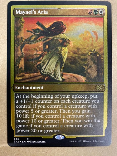 MTG 1x FOIL ETCHED Mayael's Aria # 524 Double Masters Magic the Gathering x1 NM