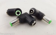 10 DC 5.5 x 2.1mm Female To 6.3 x 3.0mm Male Right Angle Power Adapter Connector