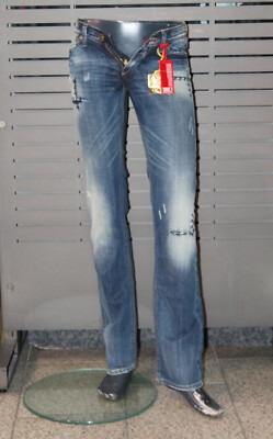 TAKE TWO Damen Jeans  PO1632 neu Vintage 90er Jahre blau verwaschen