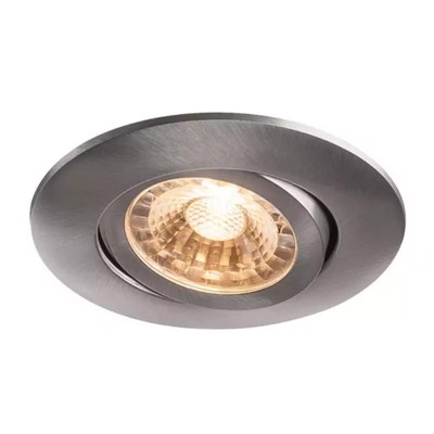 SLV LED Einbauleuchte Easy-Install Slim Alu gebürstet 6,2W warmweiß 35° DIMMBAR