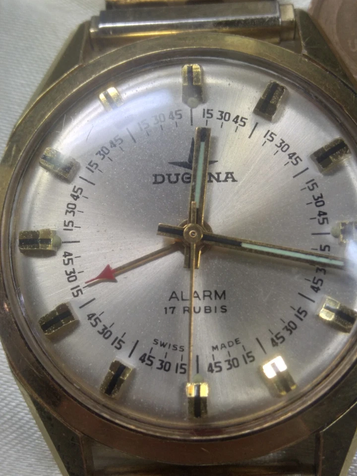 Working Vintage Dugena Alarm Swiss Mens Mechanical Watch - Image 3 of 4