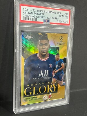 topps エムバペ　エンバペ007/125 psa10 mbappe シリアル 2022-23 Topps Sapphire UCL Sapphire Selections Kylian Mbappe