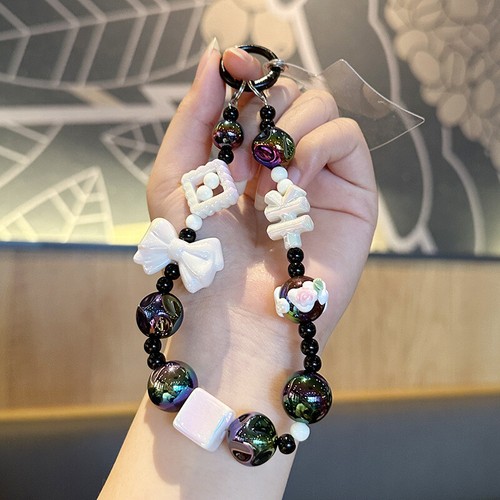 Hand-beaded Phone Hand Rope Anti-Lost Car Keychain Gift Bag Pendant - Photo 11 sur 12