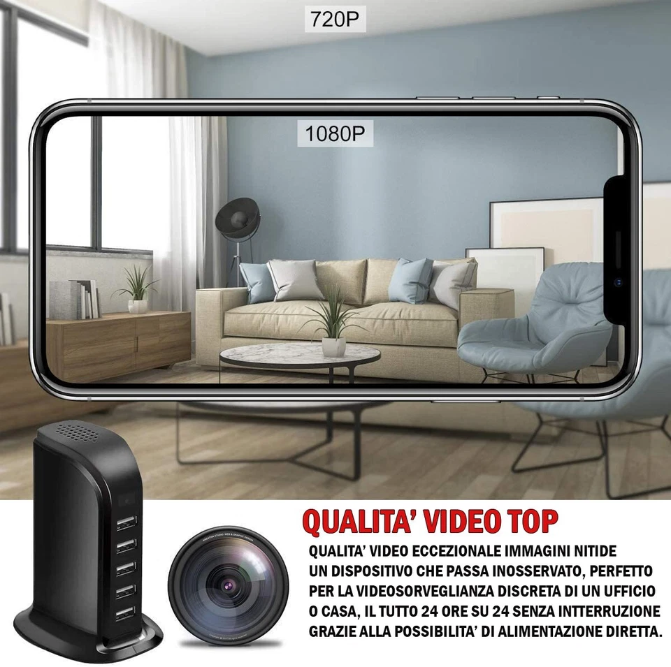 Telecamera microcamera WiFi micro camera ipcam mini micro ip cam 4g - Immagine 4 di 4