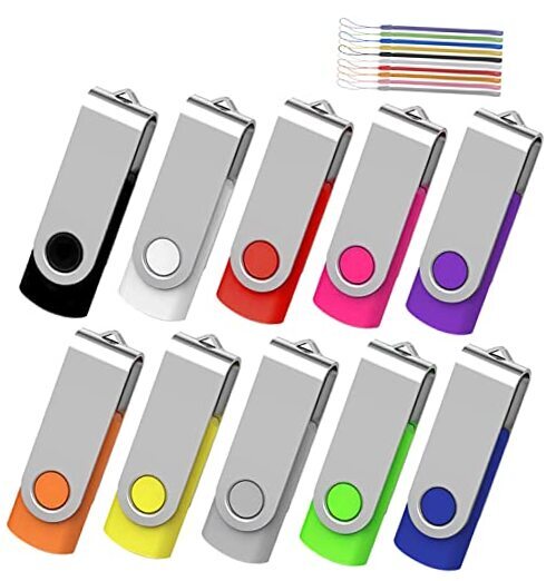 USB Flash Drive 10 Pack Stick Pen Drive Memory Stick 2GB 10Pack-Mixcolor-image