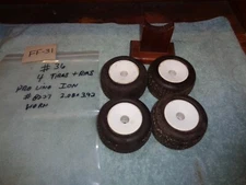 Vintage JC.Concept Tires Wheels Team Losi RC Car Part (see hub) Bar Codes #8227