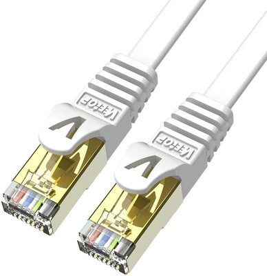 Veetop 0,5M X 2 Stück Lan Kabel Cat 7 Netzwerkkabel Patchkabel Für 10 Gigabit...
