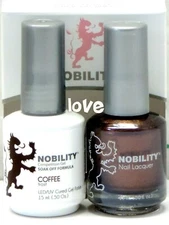 NOBILITY Gel Nail Polish 0.5fl.oz UV/LED Gel Color Duo NBCS023- Coffee