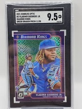Vladimir Guerrero Jr 2021 Donruss Optic DK Green Dragon Prizm #/88 SGC 9.5 Mint+