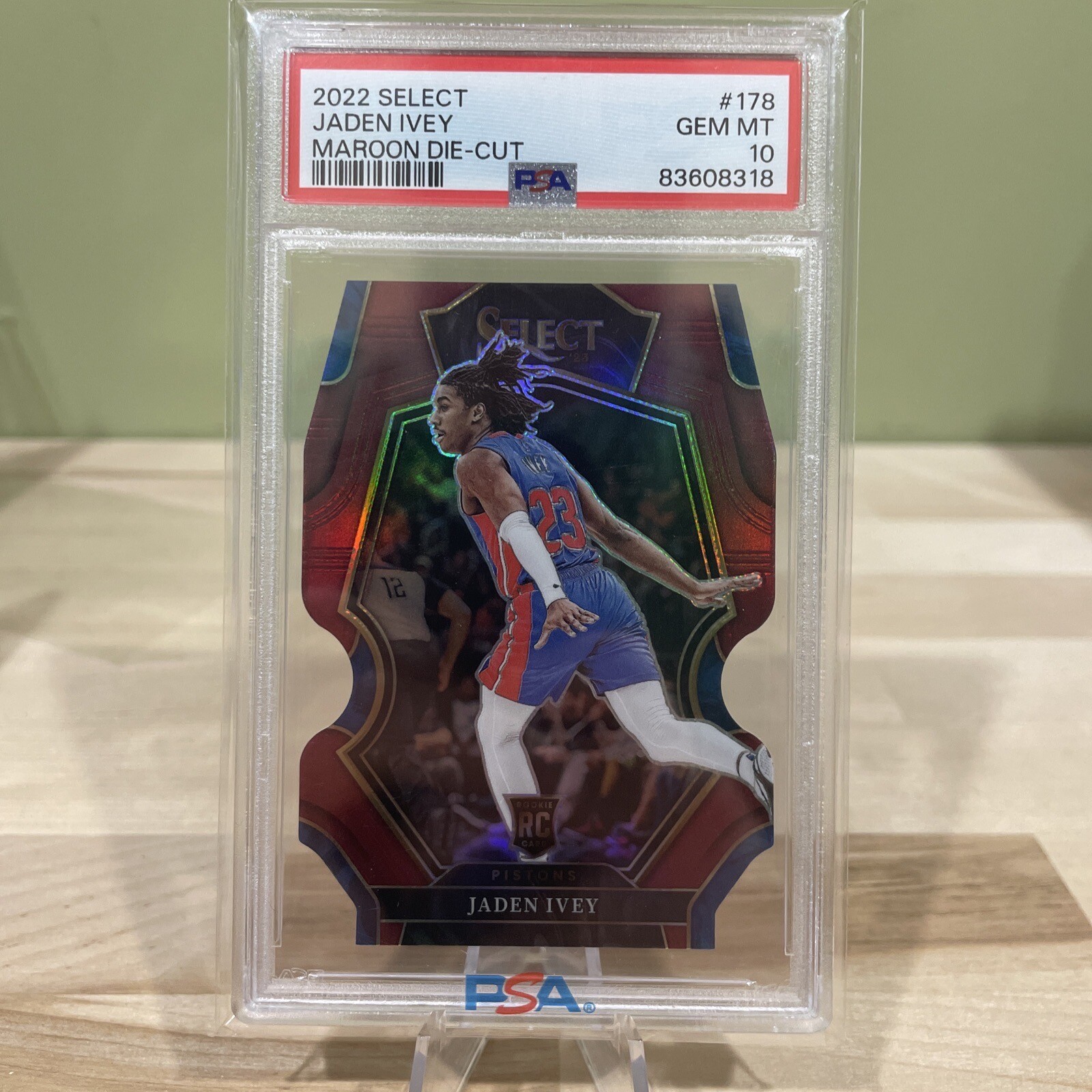 2022-23 Select Maroon DIE-CUT /175 Jaden Ivey #178 PSA 10