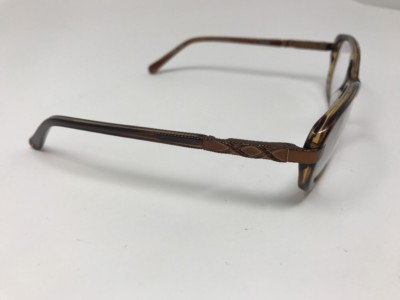 メガネピアスブラウン Durahinge Eyeglasses DH48 Brown Horn 53-17-135 Flex Hinge Bronze