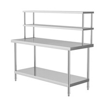 Stainless Steel Catering Work Table Bench Worktop Commercial Kitchen Prep Table