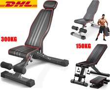 Klappbare Hantelbank Multifunktion Trainingsbank Bauchtrainer Fitnessbank 300kg
