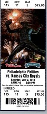 Kansas City Royals vs Philadelphia Phillies 7/2/2016 - Full Ticket Ryan Howard