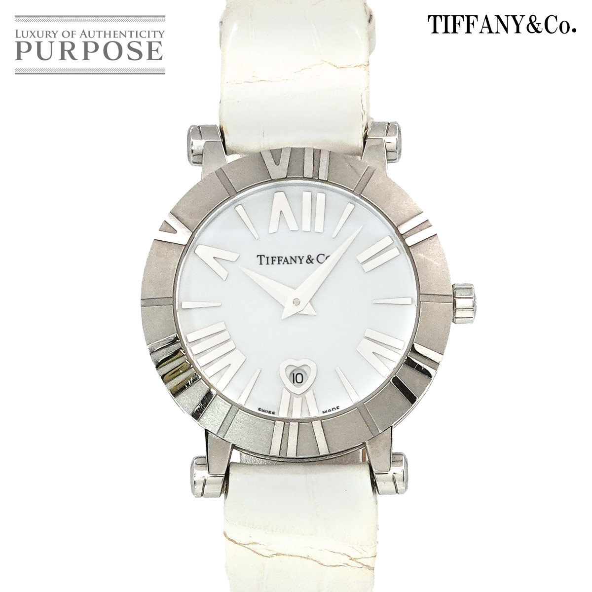 Tiffany Co. Atlas Heart Date Z1300 11 11A20A71A Women s Watch White Dial Quar
