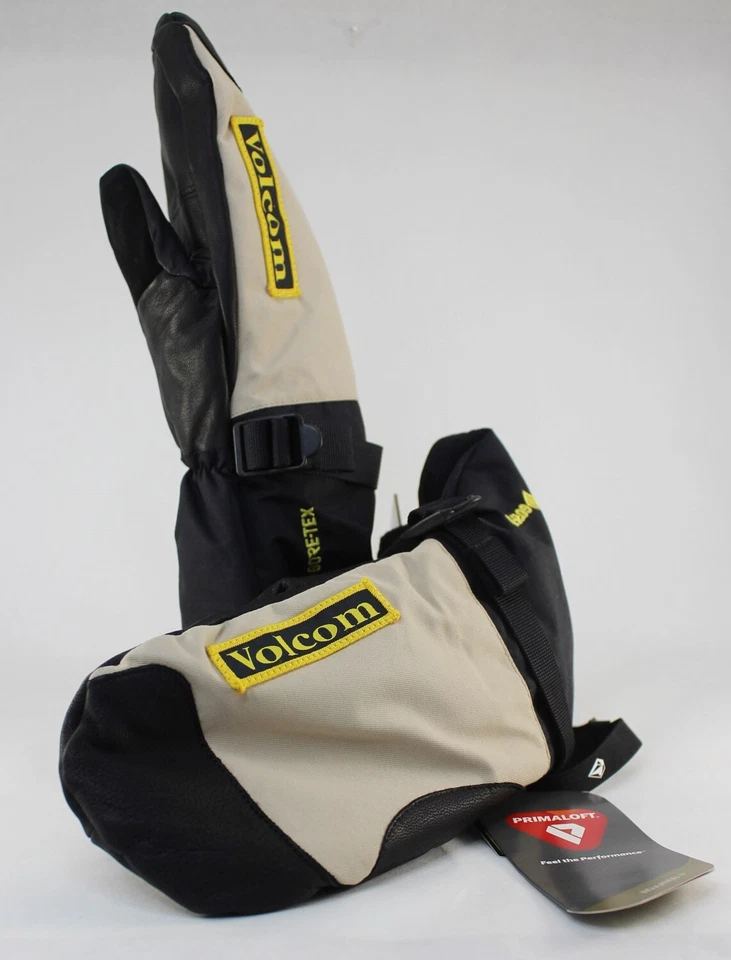 Volcom 91 Gore-Tex Snowboard Mittens, Men's XL Extra Large, Khakiest Khaki Black - Image 3 of 4
