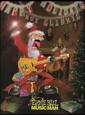 Santa Claus playing Ernie Ball Music Man Axis Guitar advertisement 8x11 ad print