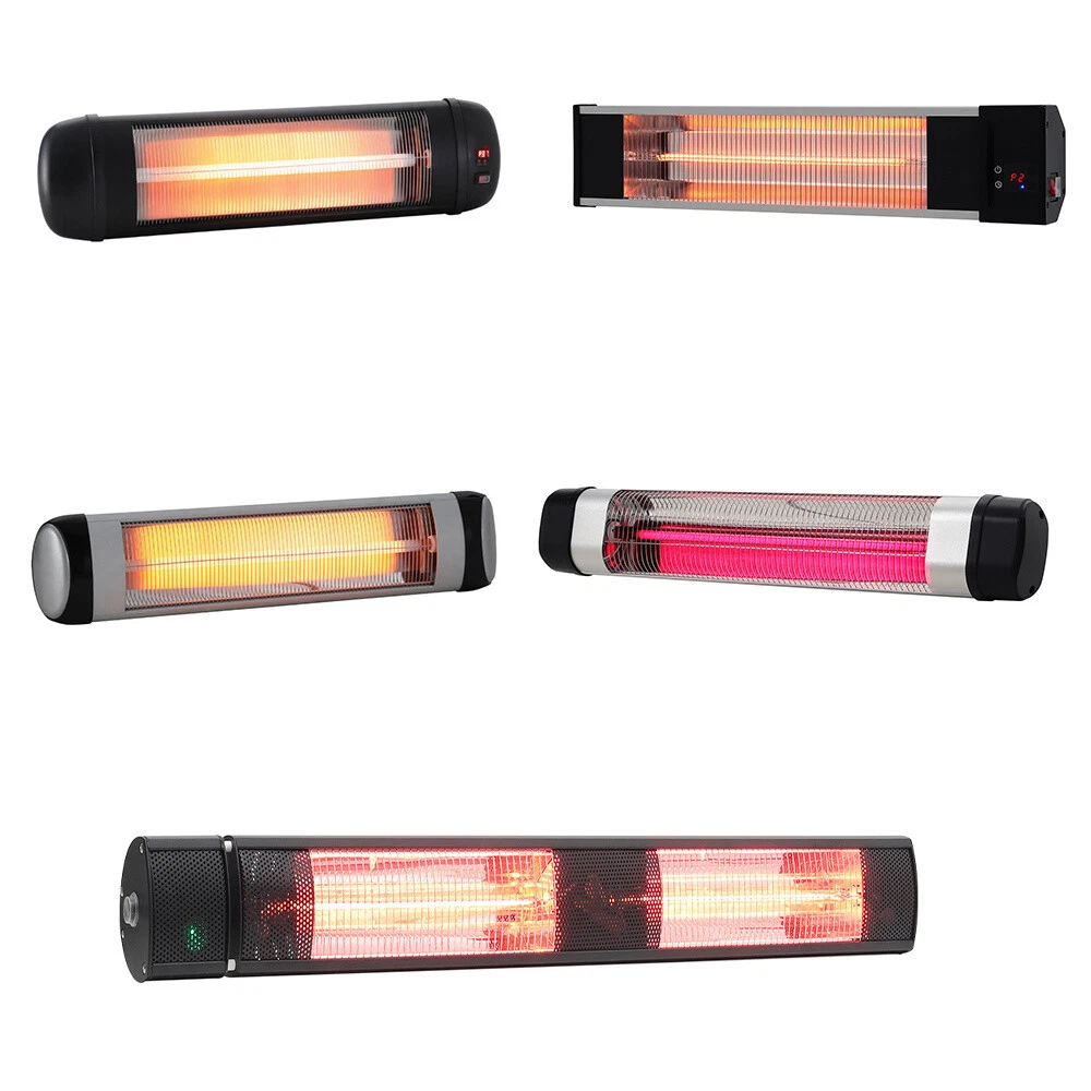 2/3KW Outdoor Electric Patio Heater Garden Wall Mounted Warmer Infrared u0026  Remote | eBay