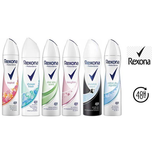 Rexona Deodorant Spray for Women Assorted Scents 200 ml, Pack of 6