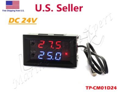 24V Thermostat Controller Switch Temperature Sensor Digital LED Microcomputer