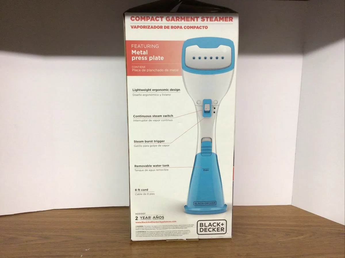 Black Decker Compact Garment Steamer Turquoise HGS100T Tested