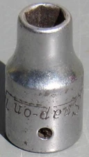 SNAP-ON TOOLS, SHALLOW SOCKET, 7/32" SAE, 6 POINT, 1/4" DRIVE, TM-7