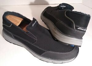 Eddie Bauer loafers slip on canvas fur lined mens shoes 11 M - EEUC! | eBay