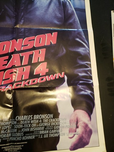 DEATH WISH 4 FILMPLAKAT CHARLES BRONSON Original 27x41 gefaltet 1987 (169f) - Bild 10 von 24