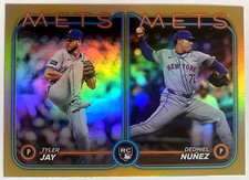 2024 Topps Update Series Mets ROOKIE Combos #US82 Gold Foil