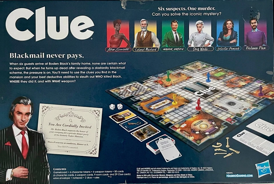 Clue Replacement Pieces and Parts 2023 Board Game Pick What You Need - Image 2 of 4