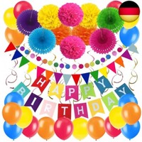 Geburtstag Partei Dekoration, Zerodeco Happy Birthday Wimpelkette Banner