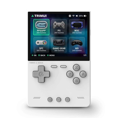 Trimui Brick Weiß Retro Handheld Konsole 3.2  IPS + 64GB Speicher