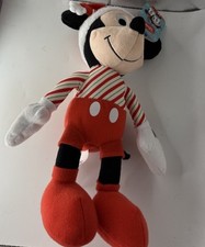 Plush Mickey Mouse With Santa  s Hat