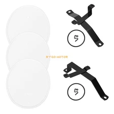 White Number Plate Kit 1979-1987 For Honda Z50 Z50R Brackets & 3 Plastics Plates