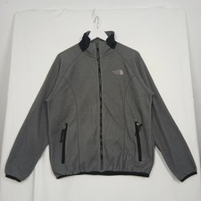 The North Face Womens Gray Fleece Jacket "Made in USA" Gray Black, Large