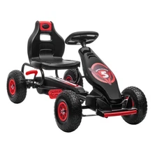 Aosom Kids Pedal Go Kart Ride-on Toy with Ergonomic Comfort, Pedal Car with