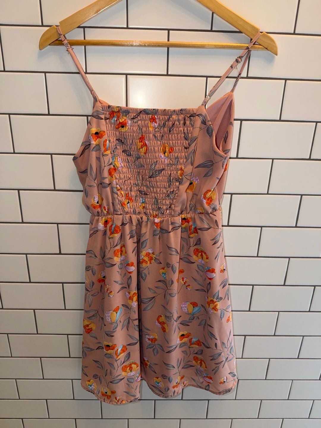 πΈ Mauve Floral Tie-Front Mini Dress | Size Small | Cottagecore Summer Dress, photo 5