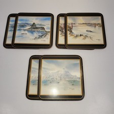 Royal Viking Cruise Line Skald Club Coasters, 6-piece Set, Betty Guy, 3051B54